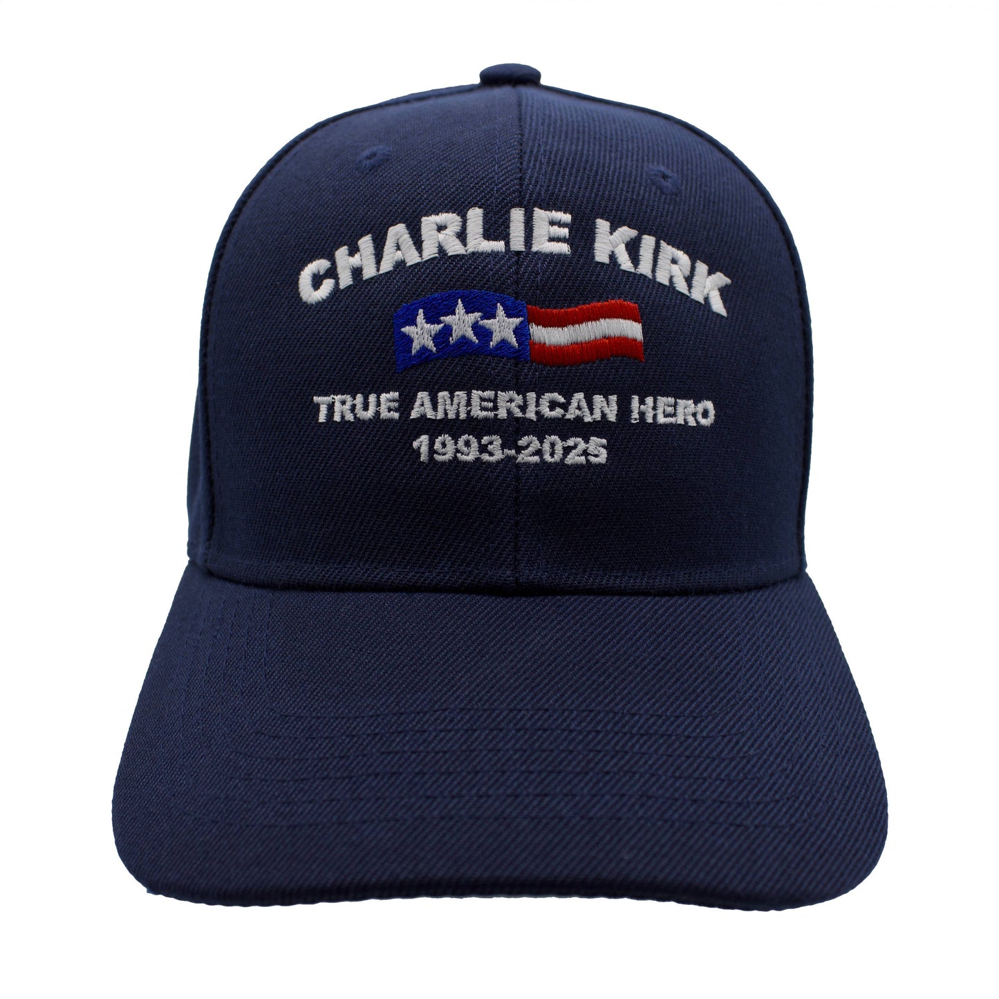 Hat Charlie Kirk True American Hero Cap: Navy Blue